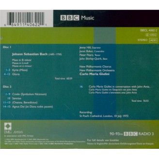 BACH - Giulini - Messe en si mineur, pour solistes, chur et orchestre B..